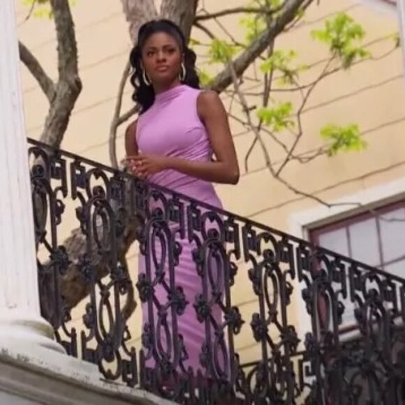 Enza Costa Silk Knit Sleeveless Twist Midi Dress pink ruched bodycon silk - Picture 4 of 10